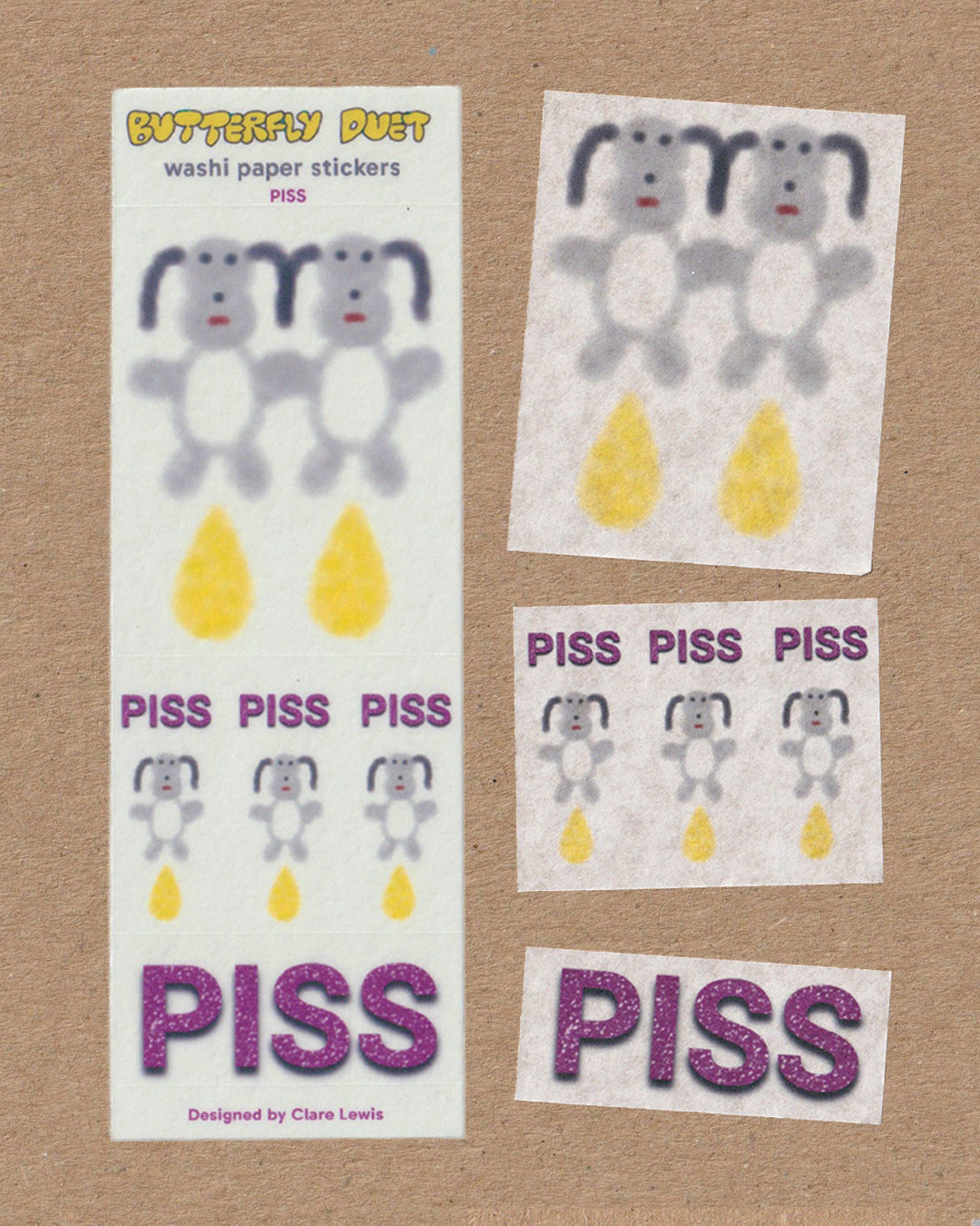 Piss - Washi Paper Sticker Sheet