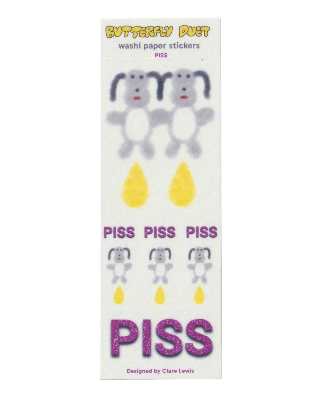 Piss - Washi Paper Sticker Sheet