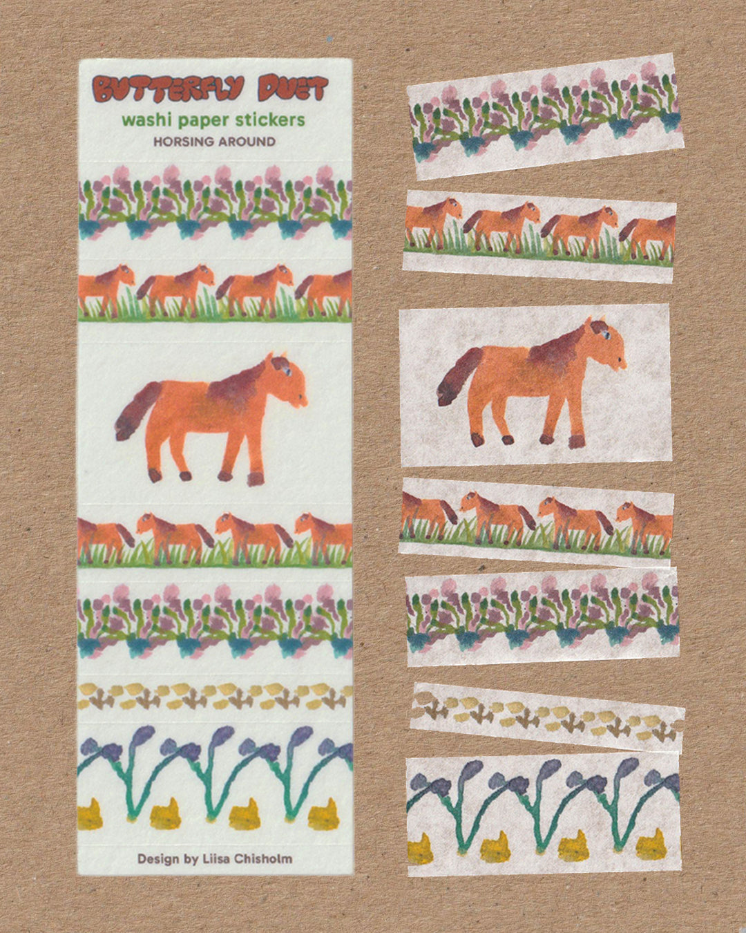 Horsing Around - Washi Paper Sticker Sheet